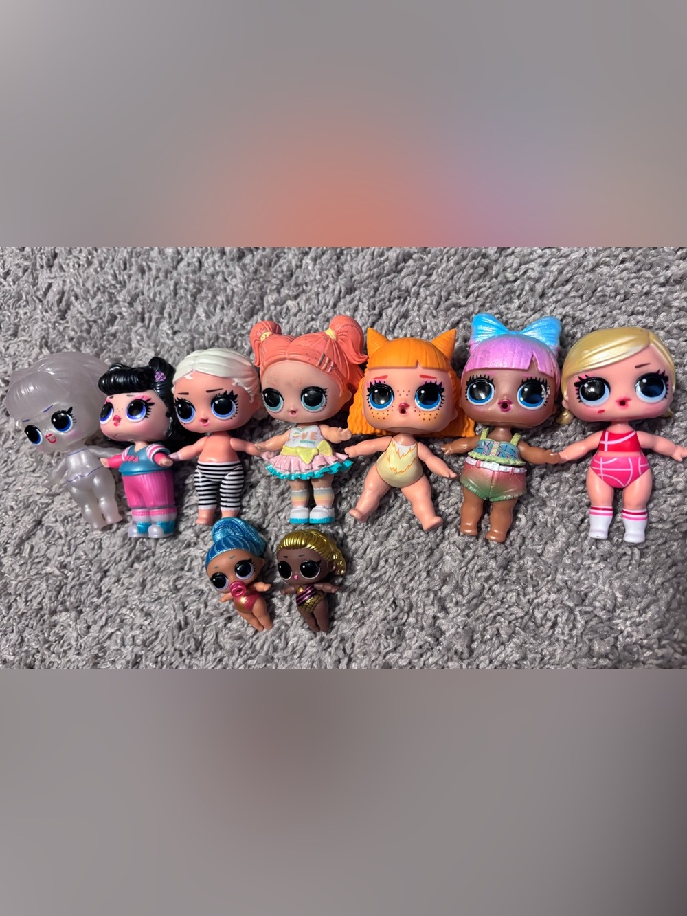Lot Of 9 LOL Surpise Dolls